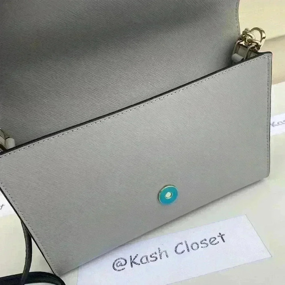 Kate Spade Carson Crossbody Purse Convertible Shoulder Bag Nimbus Grey - Picture 8 of 12